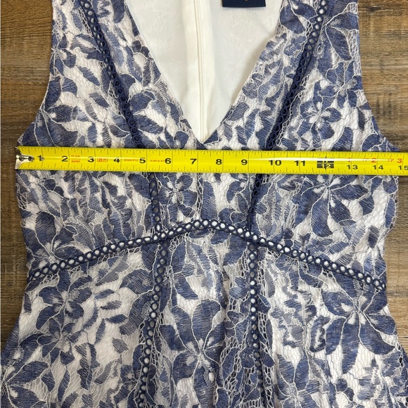 Just Taylor Blue Lace Fit & Flare Dress Size 2 Wedding Guest - Picture 3 of 6